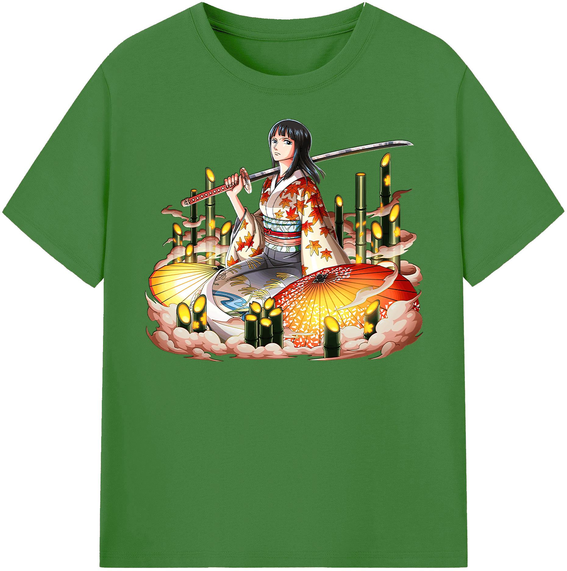 ワンピース ニコ・ロビン ONE PIECE Nico Robin レディースカジュアルプリントTシャツ（綿100％）